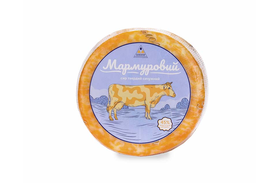 Сыр сычужный твёрдый Мраморный 45% жира фото